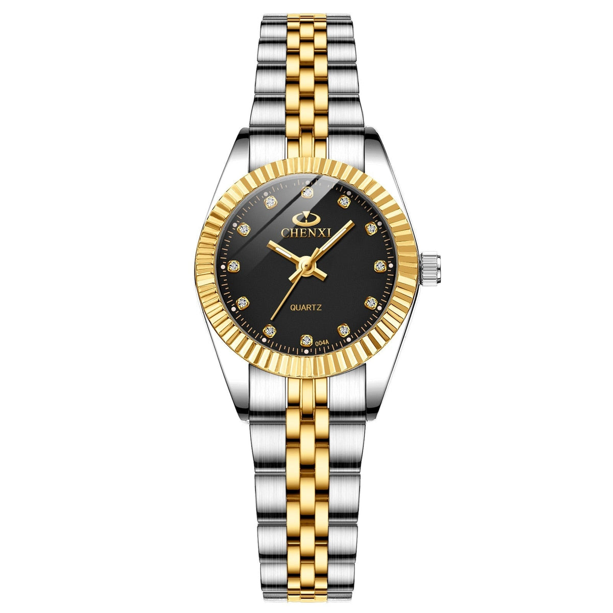"Relógio Feminino Elegante Banhado a Ouro 18k com Design Sofisticado