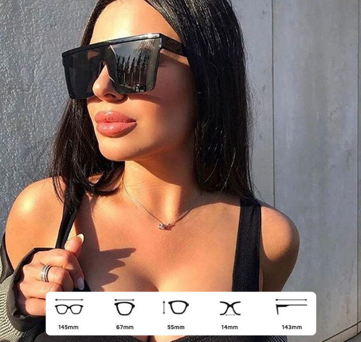 Óculos de Sol Feminino Estilo Moderno